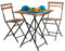 Relaxdays Gartenmöbel Set Natur, Holz, 3-teilig, klappbar, inkl Bistro Set, Tisch H x B x T: 76 x 60 x 60 cm, naturfarben