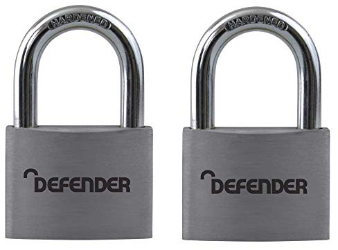 Defender Aluminium Padlock Twin Pack 40mm
