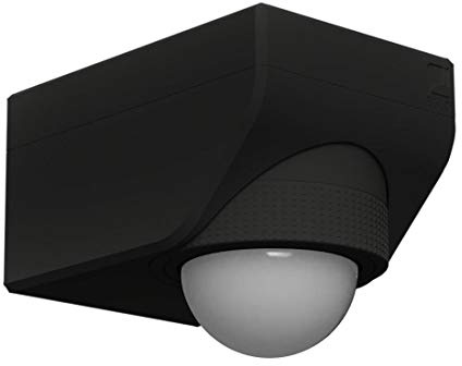 EGLO Bewegungsmelder Detect me 4, Bewegungssensor aus Kunststoff, Farbe: Schwarz, inkl. Tageslichtsensor, IP44