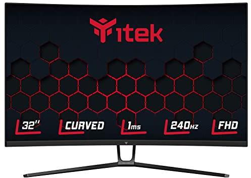 iTek Monitor GGC - 32 Curved R1500, 1920x1080, VA, 240Hz, 16:9, 1ms MPRT, 3 x HDMI, DP, Audio, HDR Ready, Adaptive Sync., Schwarz (ITMC32V241FHD)