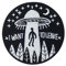 Finally Home I want to leave Ufo mit Alien, Weltraum, Mond Patches zum Aufbügeln | Patch, Bügelflicken, Flicken, Aufnäher