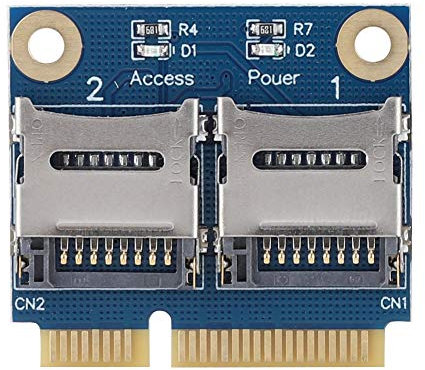 ASHATA PCI-E Express auf Dual TF Secure Digital Speicherkartenleser Adapter Konverter Unterstützung für ME/2000/XP/Vista/7/8/10 und für OS