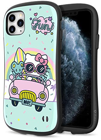 iFace x Sanrio First Class Series Case for iPhone 11 Pro Max – Cute Shockproof Hybrid [Hard Cover + Bumper] Cell Phone Cases Accessories for Girls, Women – Hello Kitty (Driving - Mint)