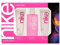 NIKE - Ultra Pink Colonia 100ml + Crema de Cuerpo 75ml + Gel de Baño 75ml, Estuche de Regalo Mujer, Eau de Toilette Natural y Femenina, Aroma Oriental Gourmand, Fragancia Fresca, Rebelde y Duradera