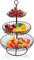 Bekith Frutero de 3 Pisos Vintage Cesta de Frutas Desmontable Niveles de Metal para Verduras y Frutas Frescas