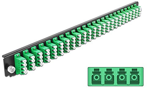 Delock - Scatola di giunzione da 19, 24 porte LC Quad, colore: Verde