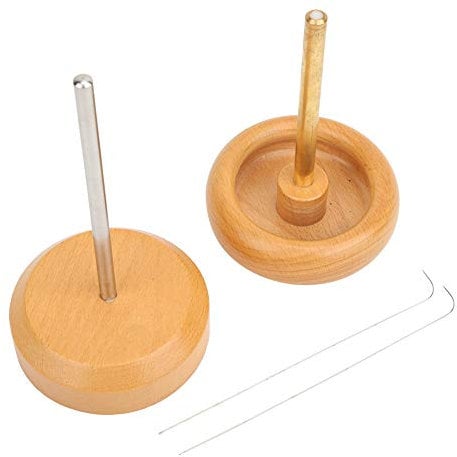 Pssopp Wooden String Bead Spinner Loader Tool with 2 Needles for DIY Jewellery Craft Making
