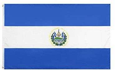 Stormflag El SalvadorFlagge (90cmx150cm) Polyester Pongee 90g mit Ösen mit Doppelnadel genäht.