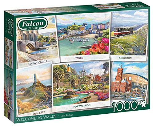 Jumbo, Falcon de luxe - Welcome to Wales , Jigsaw Puzzles Age 14+ for Adults, 1000 piece