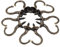 RoserRose Ganci a Vite Vintage per Soffitto e Parete, Ganci Avvitabili in Lega, per Appendere Piante e Tazze da Tè (10 Pezzi, Bronzo)