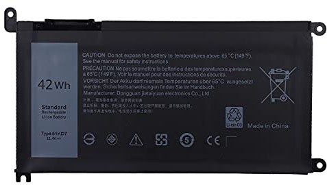 Duotipa Batería de Repuesto 51KD7 Compatible con DELL Chromebook 11 3100 3180 3189 5190 3181 2 en 1 Series P28T001 Y07HK FY8XM 0FY8XM batería