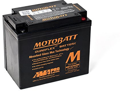 Batteria moto Motobatt MBTX20UHD (YB16L-B) - Senza manutenzione - 12 V 21 Ah - Dimensioni: 175 x 87 x 155 mm compatibile con HARLEY-DAVIDSON FXST/SB Softail 1340 1995