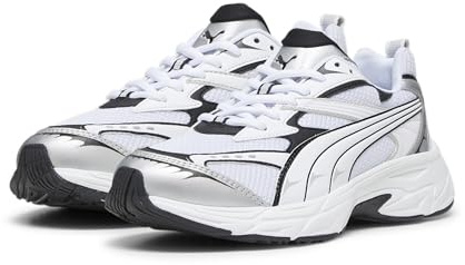 Puma Morphic Base Unisex-Erwachsene Sneaker, Feather Gray Black, 44 EU, Feder, Grau, PUMA Schwarz, 44 EU