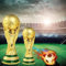 DAIVARNING Trofeo d'oro di Calcio Trofeo di Coppa del Mondo Qatar 2022 Replica della Coppa del Mondo in Resina Raccolta di Souvenir Decorazioni per la Casa Ufficio Regali per Fan (36CM)