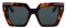 Calvin Klein Women's Sunglasses CK23502S - Brown Havana with Solid Green Lens