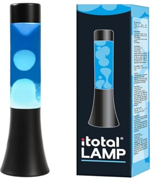 I-TOTAL - Flüssige Lavalampe 40 CM (Blau Weiss Flared)