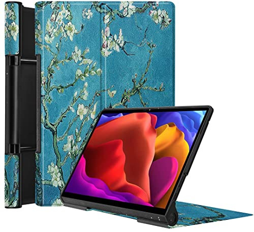 SATURCASE Hülle für Lenovo Yoga Tab 13, Schön PU Leder Flip Faltbar Folio Standfunktion Schützend Tablet Tasche Tablethülle Schutzhülle für Lenovo Yoga Tab 13 (KN-3)
