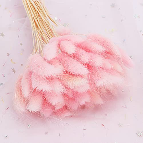 120 Stäbchen Pampasgras Trockenblumen Verwelken Nie Trockenblumen Deko Boho Deko Super Flauschig Für Deko Schlafzimmer, Badezimmer Deko, Tischdeko, Wand Deko,17in.