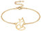 Fauna Bracelet Animal Chat Couleur Or ou Argent avec Chaîne ou Cordon Noir pour Femme, Homme ou Enfant, Résistant et Ajustable Fabriqué en France