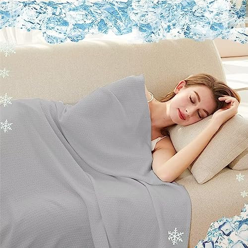 ZUCZUG Kühldecke Selbstkühlende Decke, Leichte Sommerdecke doppelseitige, absorbiert Körperwärme, kühlende Decke für Bett Sofa Erwachsenern Kinder Babydecke