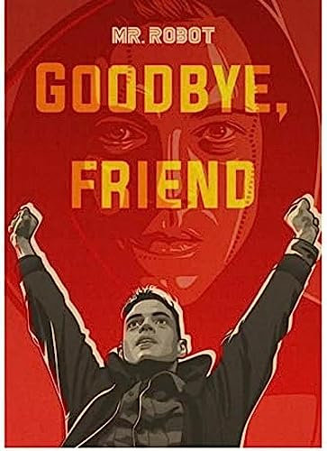 Poster Mr. Robot Poster, Vintage-Tv-Filmplakat, Wandkunst, Bilder, Poster Und Drucke, Leinwandgemälde, Heimdekoration 50X70Cm Kein Rahmen
