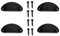 Yesmin 4 Pcs Half Moon Shaped Shell Handles,Kitchen Cabinet Drawers,Suitable for Cabinets,Drawers,Dressing Tables,Etc-Black
