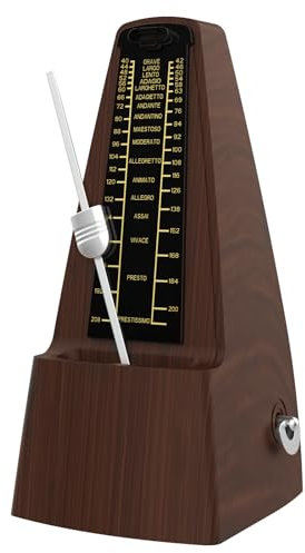 Mechanical Metronome for Piano Guitar Violin Drums High Sound High Accuracy No Batteries Needed -CANTUS (Wood)