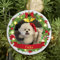 Personalisierter Hunde-Weihnachtsschmuck 2023 – Porzellan Weihnachtsbaumschmuck Personalisierte Weihnachtskugeln mit Foto Christbaumkugel - erstes Weihnachtsfest des Hundes, Dekorationen