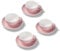 Terra Home 4er Cappuccino-Tassen Set - Rosa, 200 ml, Matt, Porzellan, Dickwandig, Spülmaschinenfest, italienisches Design - Kaffee-Tassen Set mit Untertassen