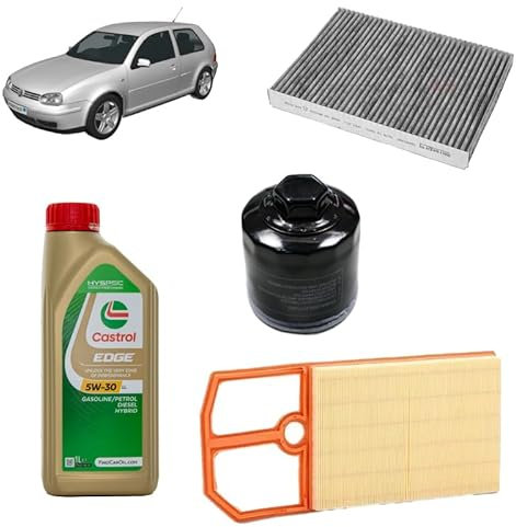 Kit tagliando 3 filtri + 4L olio Edge 5W30 LL per Volkswagen Golf 4 IV 1.4 1.4 16V benzina