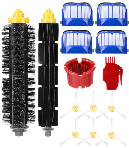 Jissta 14PCS Ersatzteile Bürsten für iRobot Roomba 600 Serie 605 606 610 615 616 620 621 625 630 631 632 650 651 653 655 660 670 671 676 680 681,Bürste Zubehörteil Kit,Filter