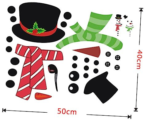 LABRIMP Christmas Refrigerator Decoration Cruise Door Decorations Magnetic Refrigerator Funny Fridge Party Fridge Santa for Presents Snowman Window Decals Christmas Wall