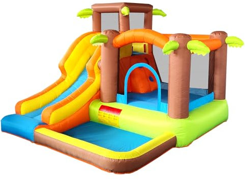 Gioco Gonfiabile per Bambini, Palm Springs con Scivolo e Piscina