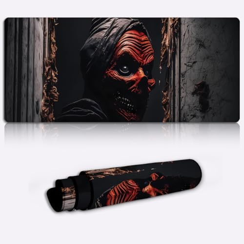 Gaming Mouse Pad Mat Horror Art - Gaming Mouse Pad （23.6x13.8x 0.12 inches Gaming Mouse Mat Large Size Soft Mouse Mat for Office Productivity