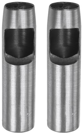 QUARKZMAN 2Pcs Poinçon Creux pour Cuir 25mm Outil de Poinçonnage | pour Ceinture, en Acier au Carbone, Poinçon Unique, l'Artisanat Caoutchouc, Papier, Tissu Matériaux Souples