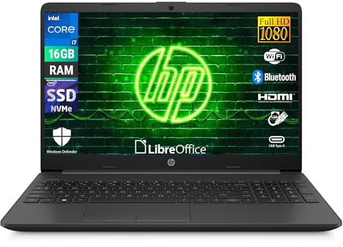HP 250 G10, Intel Core i7-1355U, Computer portatile Notebook Display 15.6 Full HD, Ram 16 GB DDR4-SDRAM 512 GB SSD, Wi-Fi 5, Windows 11 Pro, Libre Office