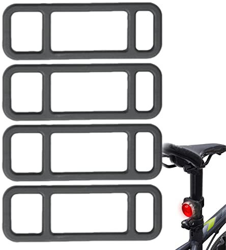 Fahrrad Silikonband, 4 Stück Fahrrad Stretch Gummiringe Taschenlampe Gummiband Halterung, Fahrrad Befestigungsband Silikon Lenker Halter für Taschenlampe LED Fahrradlicht