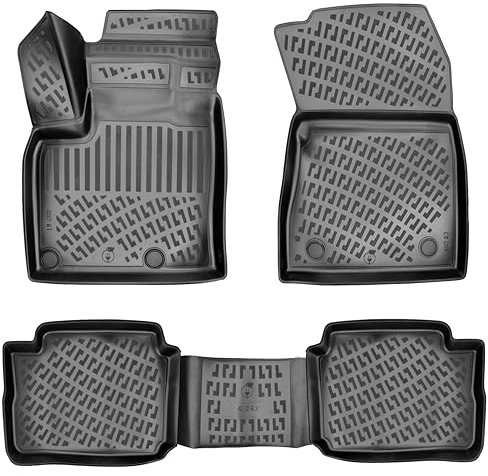 fussmattenprofi.com Fußmatten für Nissan Qashqai e-Power J12 2022-2025 Innenraum Gummimatten | 3D TPE Allwetter Fussmatten Set, Passgenaues Fussmatten Auto Zubehör