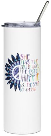 Teegarb Letter Blanket She Has The Soul Of Gypsy Heart Of Hippie Spirit Edelstahlbecher 2