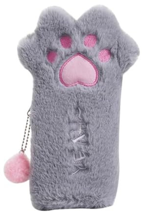 UYRVAPE Plüsch-Federmäppchen, Federtasche Katze, Katzenkrallen Federmäppchen, Kinder Mäppchen Katze, Katze Schreibwaren, für Mädchen Jungen Teen Geschenk