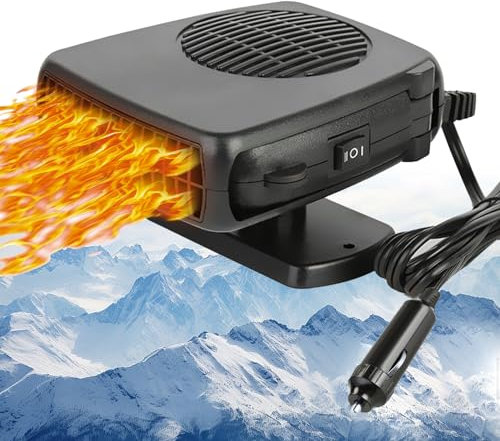 Showvigor 12V Car Heater, Car Heater Defroster With 2 in 1 Heating/Cooling, Anti-Fog Plug in Cigarette Lighter for Car Defroster Windshield Fast Defogge, Suitable for Cars and SUV