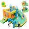 COSTWAY Château Gonflable avec Souffleur 680W & 2 Toboggans, Aire de Jeux Gonflable avec Mur d'escalade & Maison de Saut, Canon à Eau, Piscine & 50 Boules, Charge 90kg pour 2 Enfants de 3-10 Ans