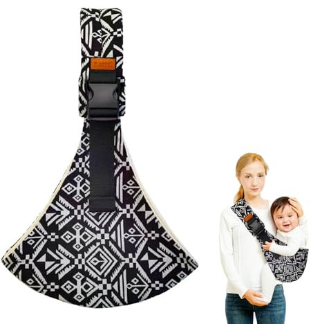 Forhome Porte-Bébé Ergonomique Réglable - Écharpe de Portage Confort pour Bébé de 3 à 36 Mois (Noir)