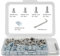 80pcs 1010 Series M6 T-Nuts Screws Kit for 6mm T-Slot 25x25mm Aluminum Extrusion Profile,with Wrench,Silver