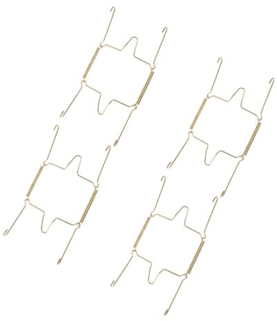 COLLBATH 4pcs Rv Plate Holders for Cabinet under Cabinet Plate Holder Wall Hanger Stainless Holder for Cabinet Golden