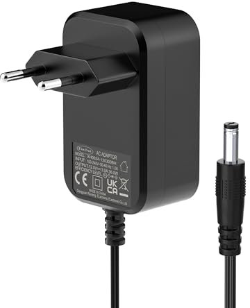 12V 3A 36W Adaptador Cable Alimentación para Cámara de Seguridad CCTV, Tiras de Luces LED, Monitor LCD, Audio/Vídeo, Router, Cámara de Seguridad, Enchufe Adaptador de Cargador Europeo【5,5 * 2,1mm】