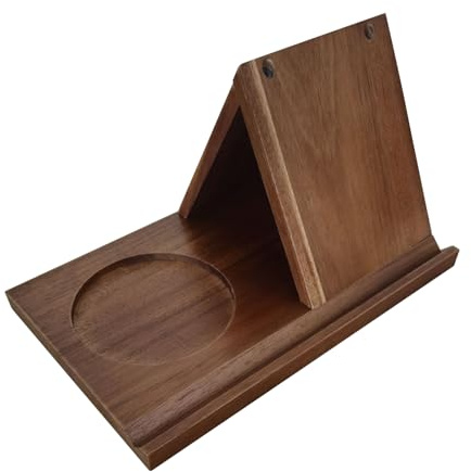 Kleines Lese-Bücherregal Dreieckiger Buchhalter Holz Kurzer Premium Einfaches Buchständer mit Tablett für Nachttisch Büro Schreibtisch Bibliothek Oder Tischdekoration Geschenke für Buchliebhaber