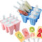 Kaishuai - Molde para helados (8 celdas, jugo congelado, silicona, popsicle Maker, molde para chupete helado, mini molde de hielo, 20 palitos de madera (BQL-2X6)