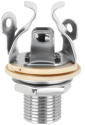 Full-Contact Output Jack for Guitar & Bass, Stereo Jack Socket Premium Copper Construction for Enhanced Signal Stability & Noise Reduction for Amplifiers Speakers