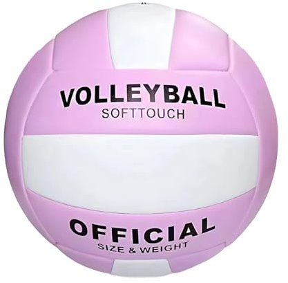Volleyball, offizielle Größe 5, Superweicher Volleyball, Beachvolleyball,Weiche Oberfläche,Fitnessstudioweicher für Drinnen und Draußen,Strand, langlebige Ausrüstung,Ideal für Outdoor (Violett)